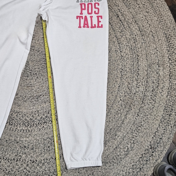 AEROPOSTALE White Joggers with Signature Pink Logo Graphics. XL NWT - Picture 7 of 9